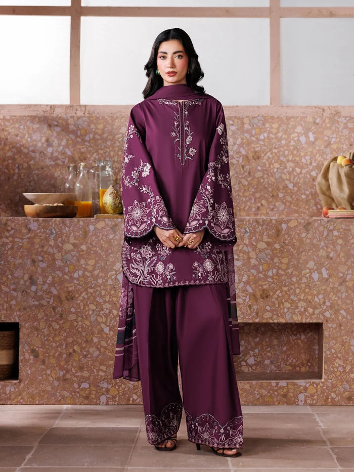 Women Embroidered 3pc Dress