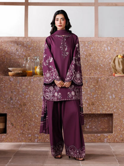 Women Embroidered 3pc Dress