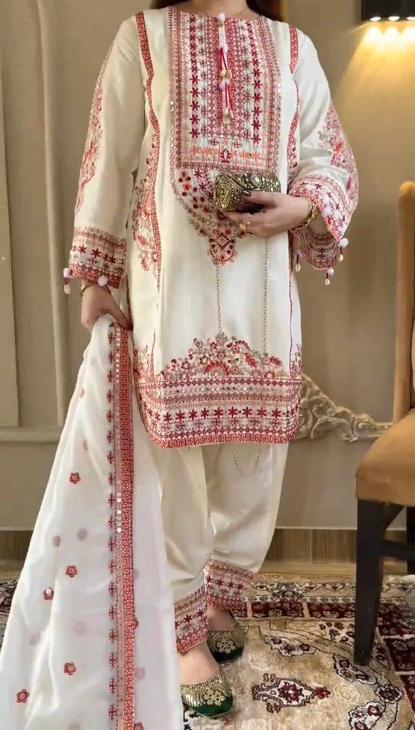 Women Traditional Embroidered 3 Piece