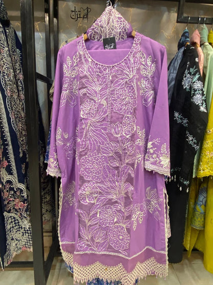 Embroidered Stitch 3pc Suit