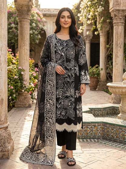 Embroidered Stitch 3pc Suit