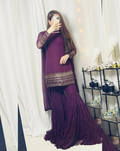 Women 3 Pcs Sharara Dress