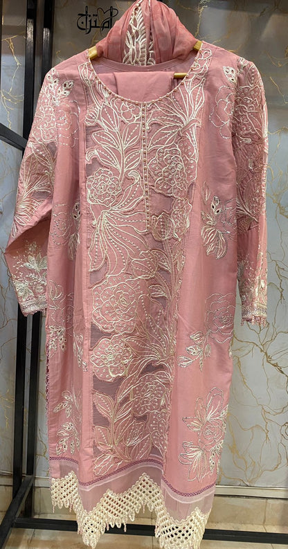 Embroidered Stitch 3pc Suit