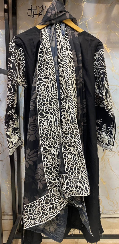 Embroidered Stitch 3pc Suit