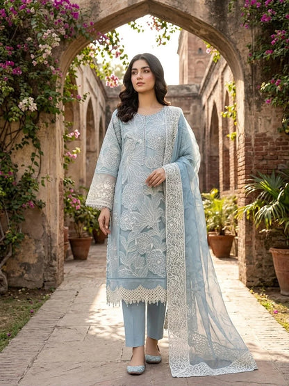Embroidered Stitch 3pc Suit