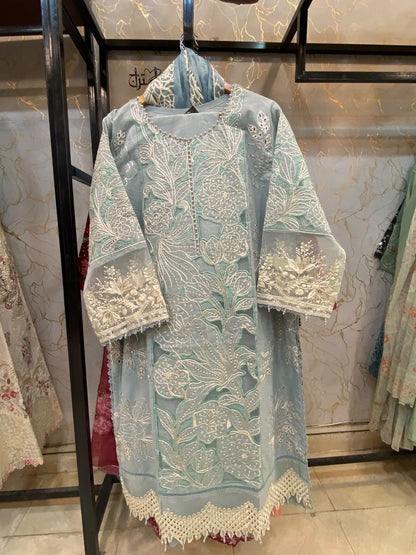 Embroidered Stitch 3pc Suit