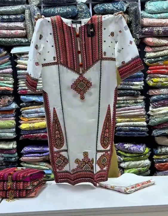 3 Pc Traditional Embroidered Dress