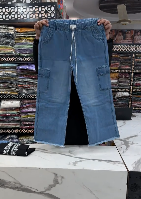 Women Kurti With Denim Jacket & Jeans
